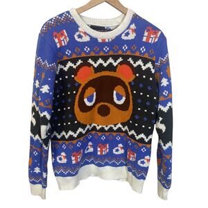 Nintendo Geeknet Animal Crossing Tom Nook Holiday Ugly Sweater Unisex Sz M